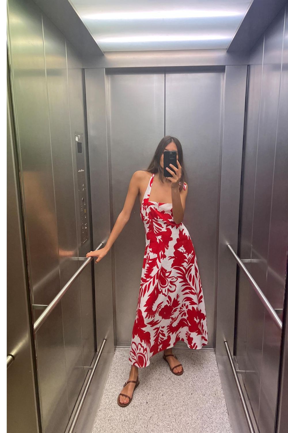 'Isabelle' Backless Printed Dress