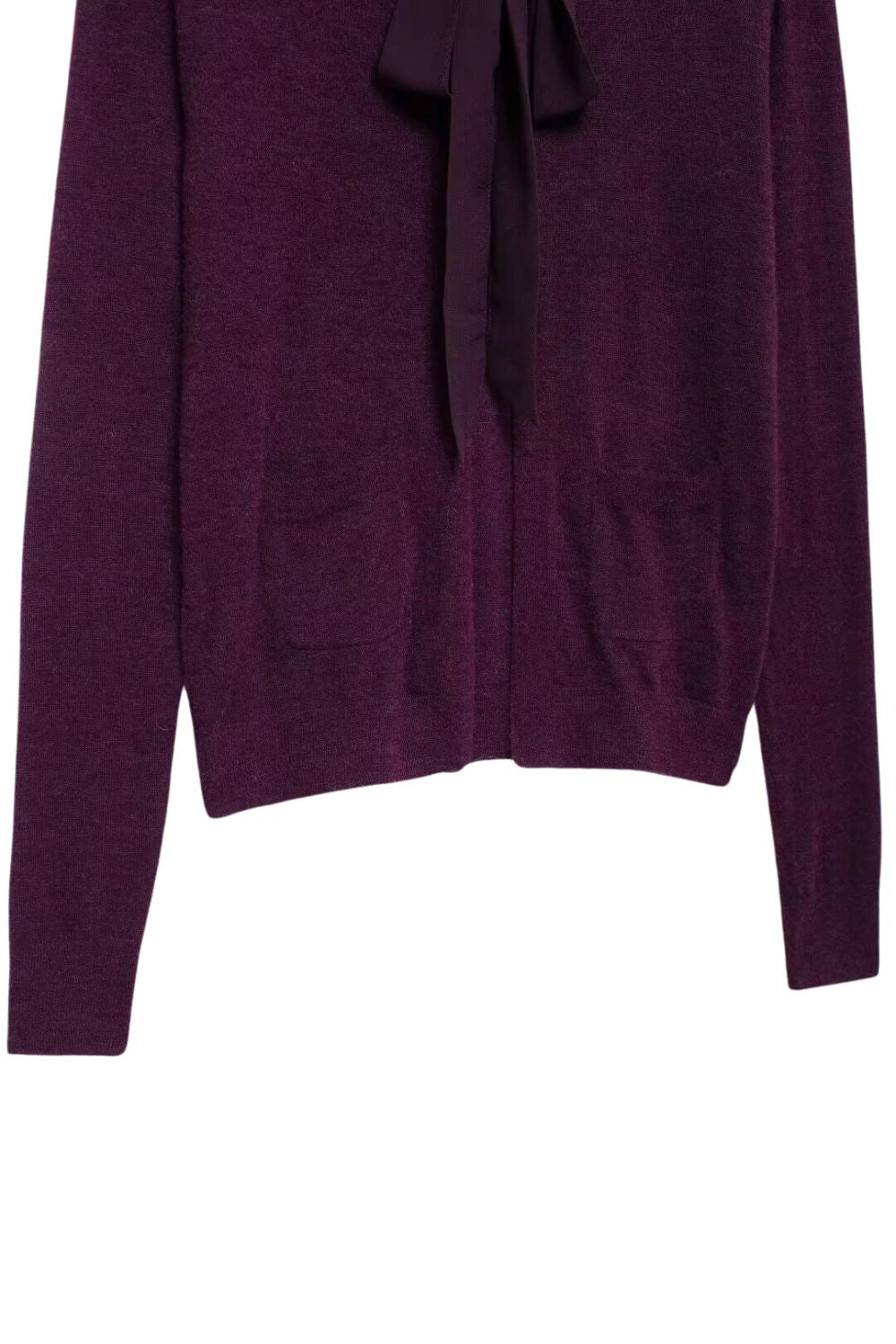 'Wendy' Casual Bow-Tie Trim Blend Jacket