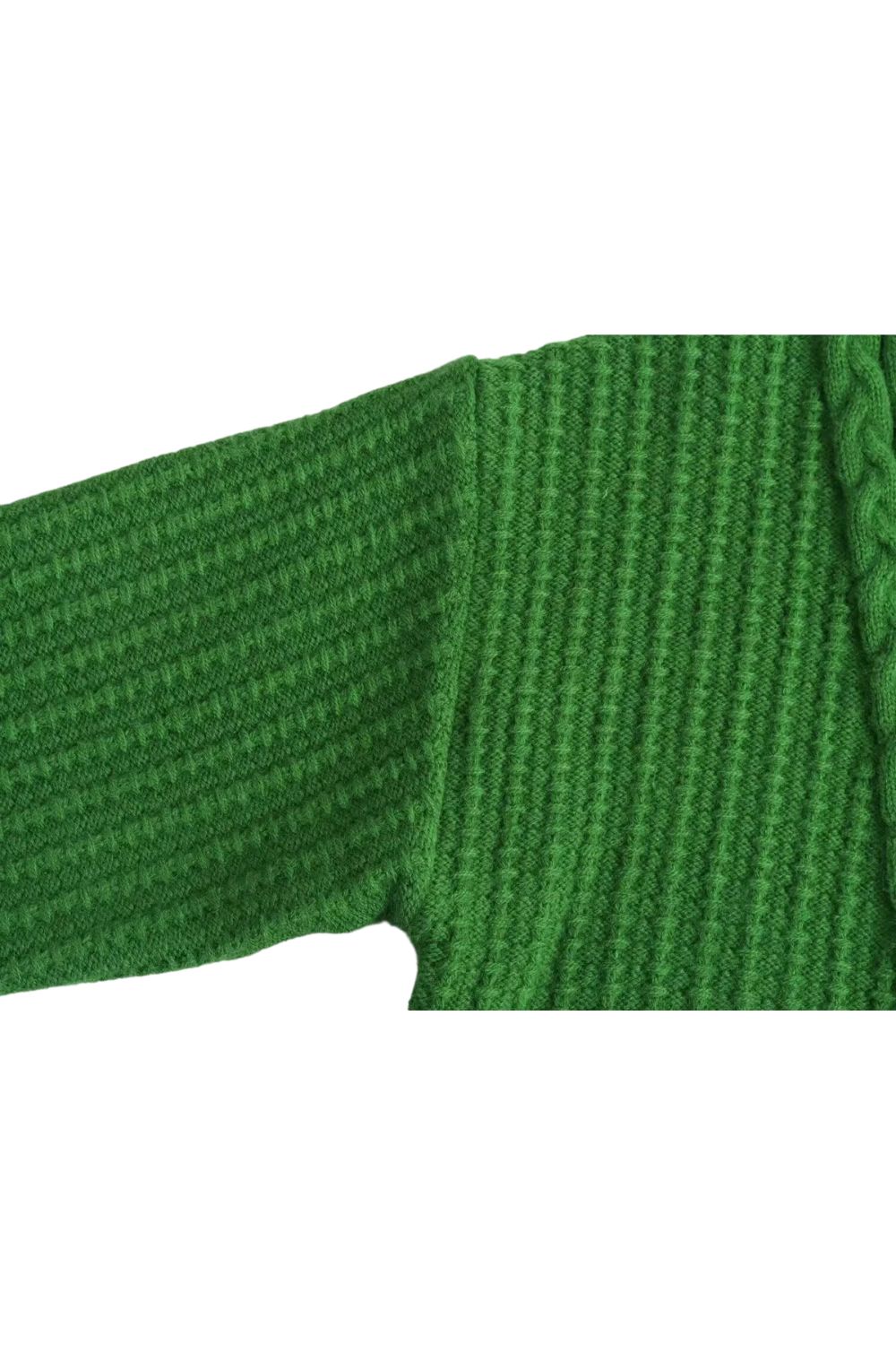 'Lesley' Cable Knit Zip-Front Cropped Sweater