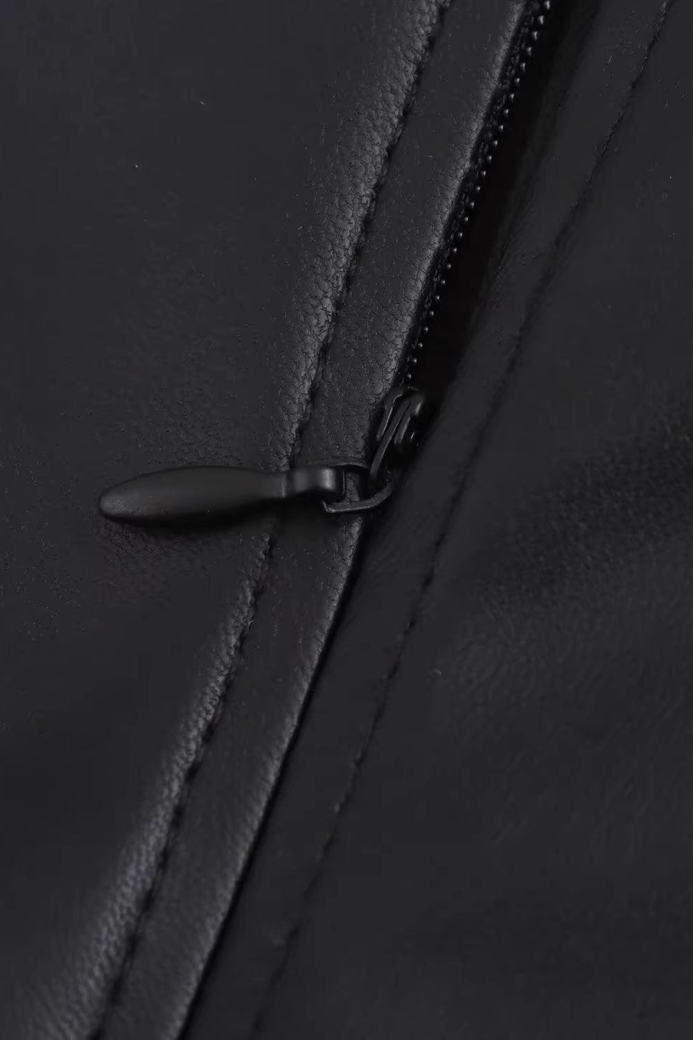 ‘Mila’ Fitted Faux Leather Drape Dress