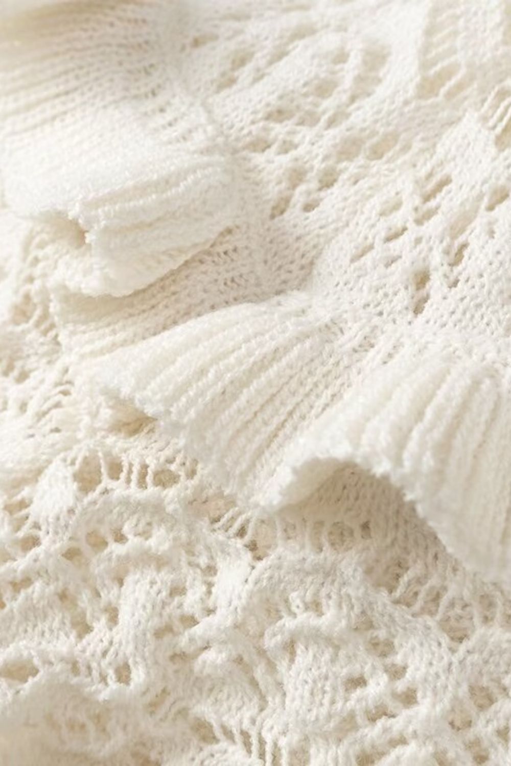 'Brooklyn'Minimalist Knit Top & Openwork Skirt Set(Sold Seperately)