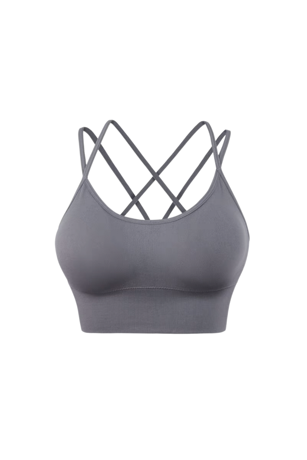 'Hazel' Sleeveless Cross-Straps Athletic Bra Top (12 Colors)