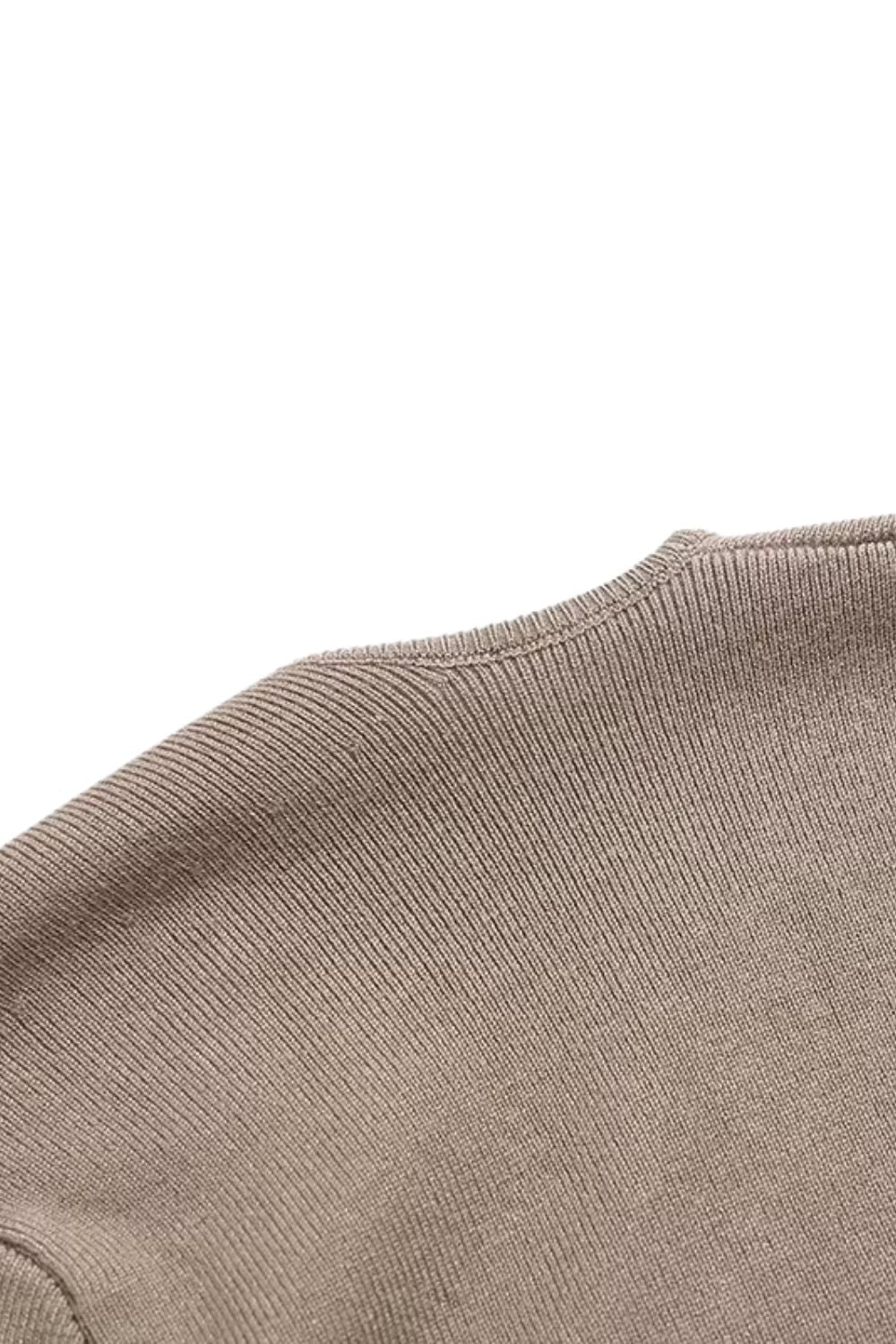 'Diana'Irregular Off-Shoulder V-Neck Knit Top