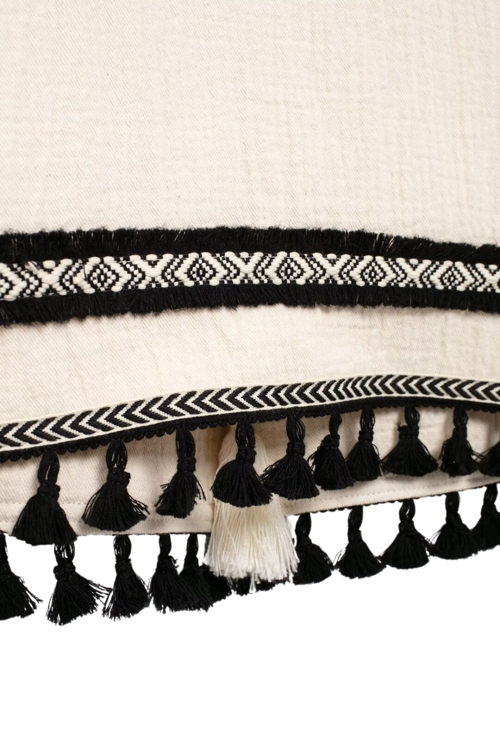 ‘Leah’ Tassel Trim Jacket Coat