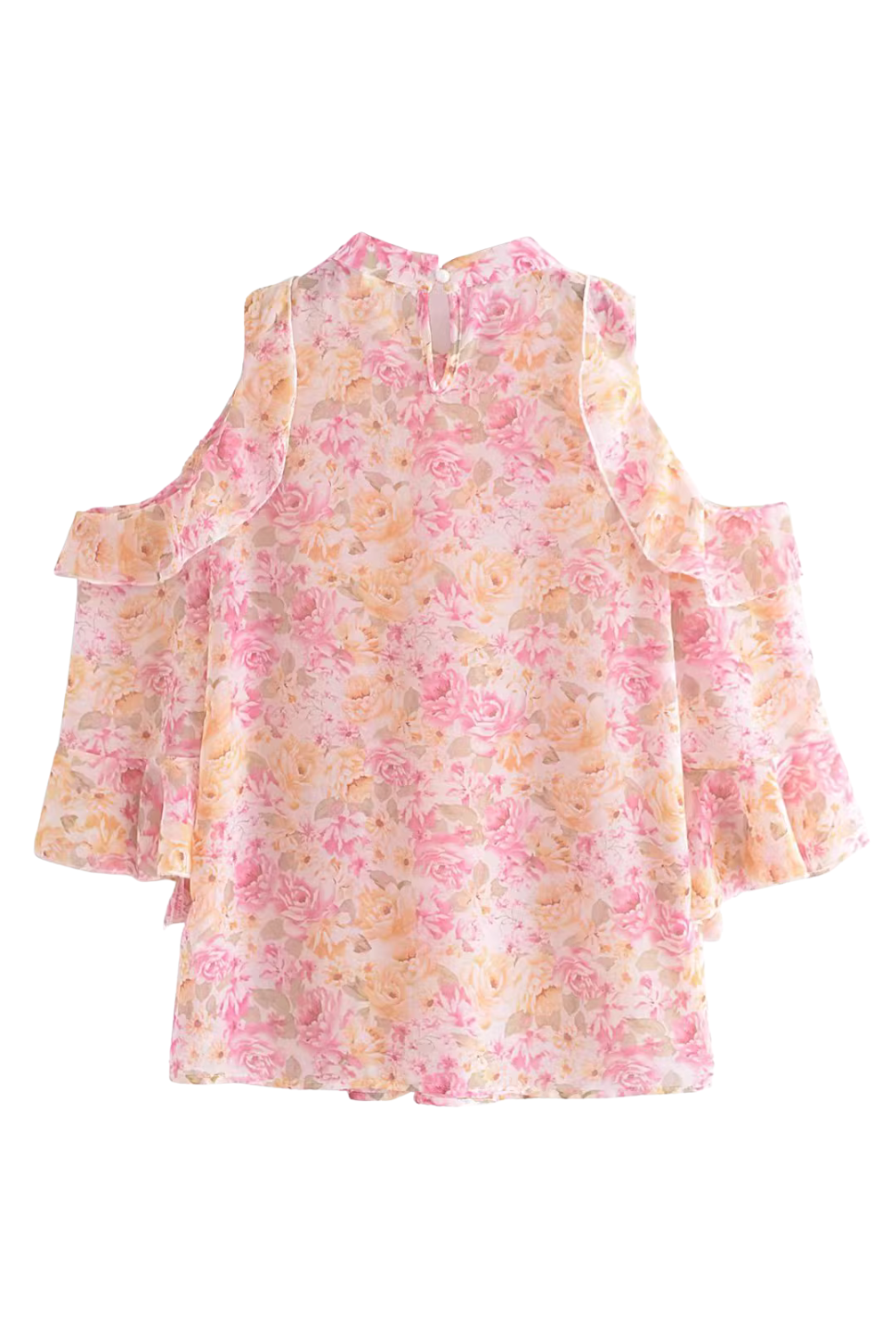 'Lillian' Floral Round Neck Blouse Top