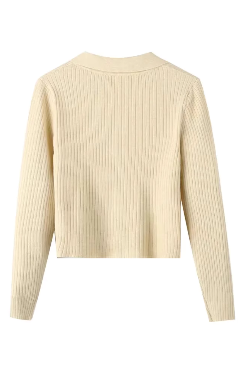 'Meryl' Full-Zipped Rib Knitted Sweater (3 Colors)