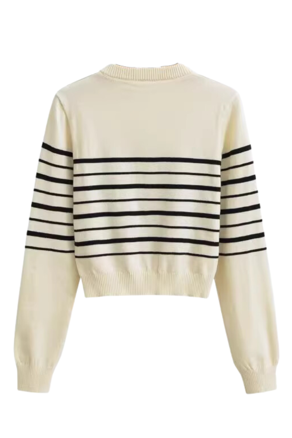 'Rhea' Striped Button Knitted Cardigan (2 Colors)