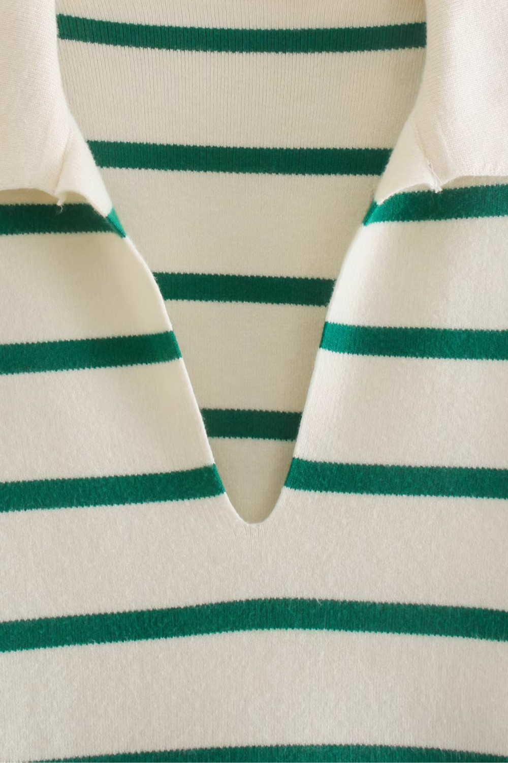 'Abigail' Collared Striped Sweater