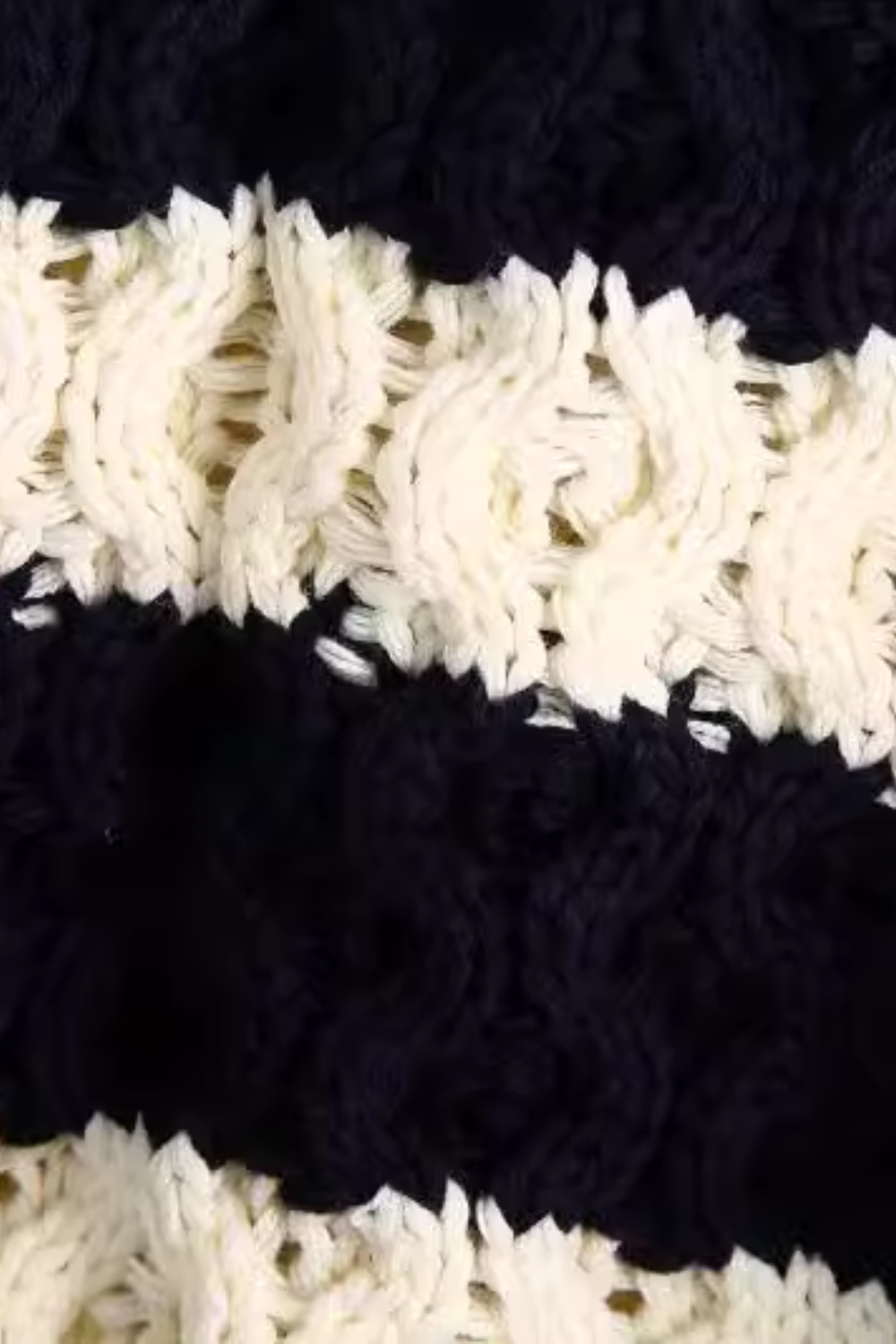 'Sage' Striped Round-Neck Knitted Pullover Sweater