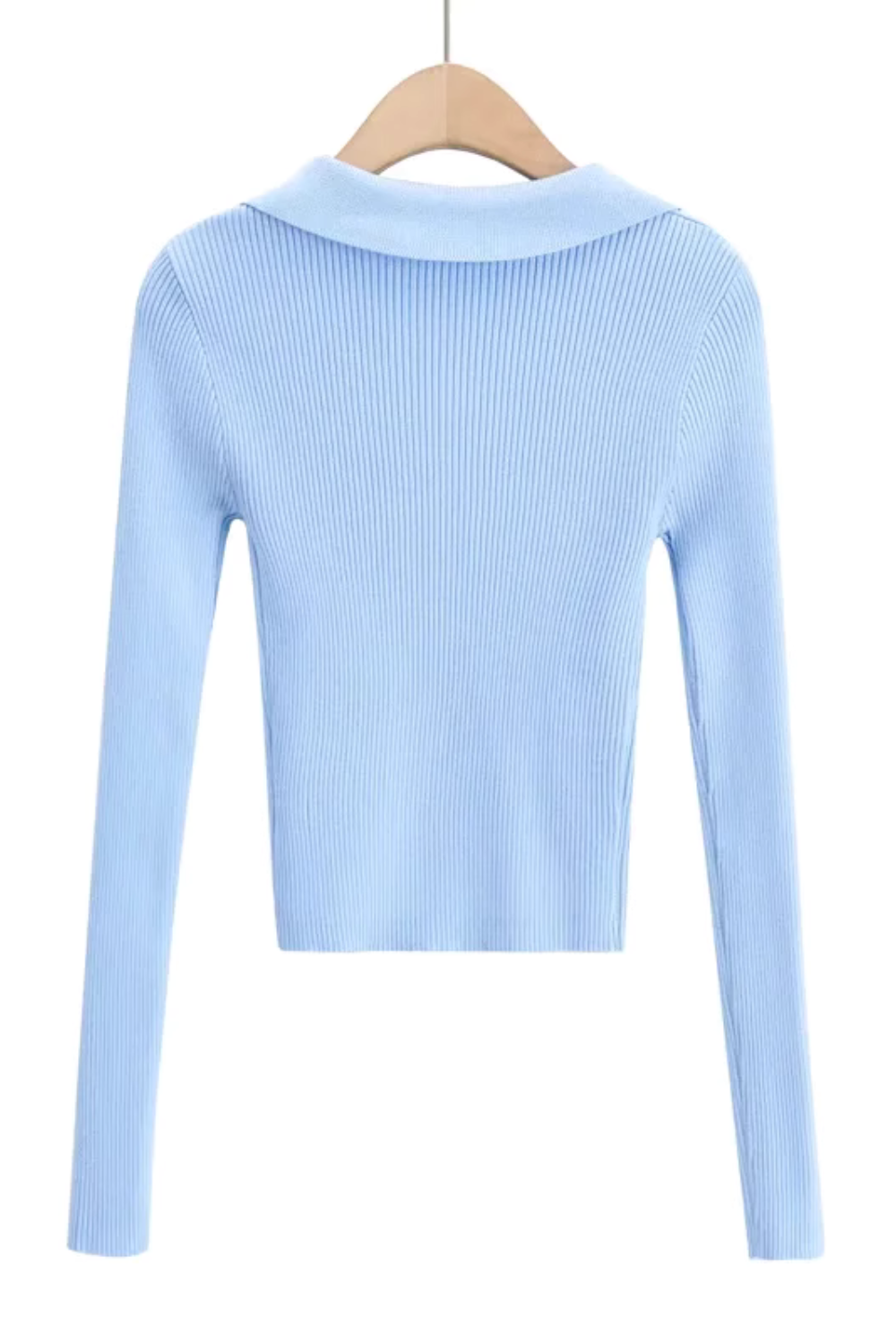 'Aria' V-Neck Long Sleeves Knitted T-Shirt (6 Colors)