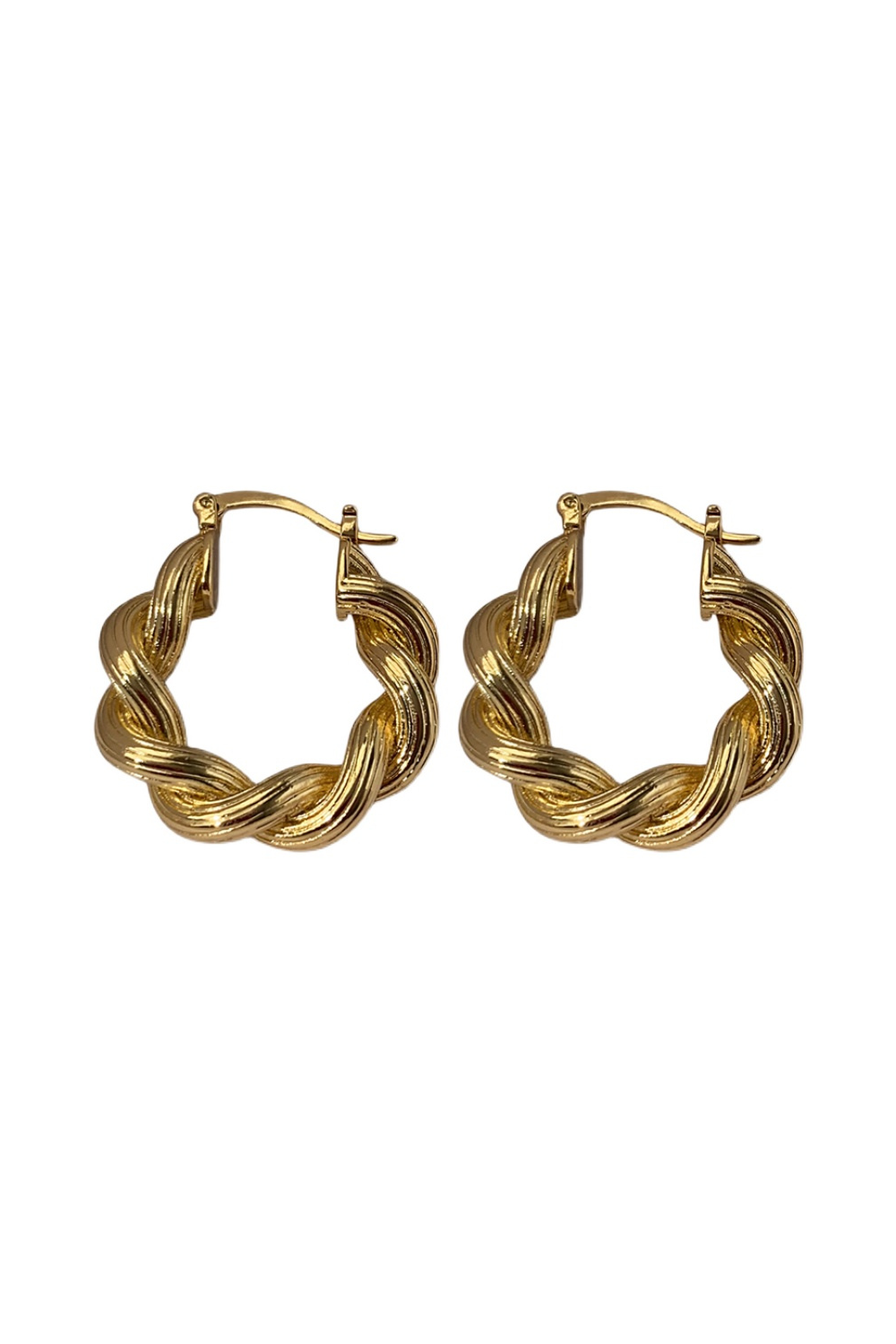 'Monique' Textured Small Hoop Earrings