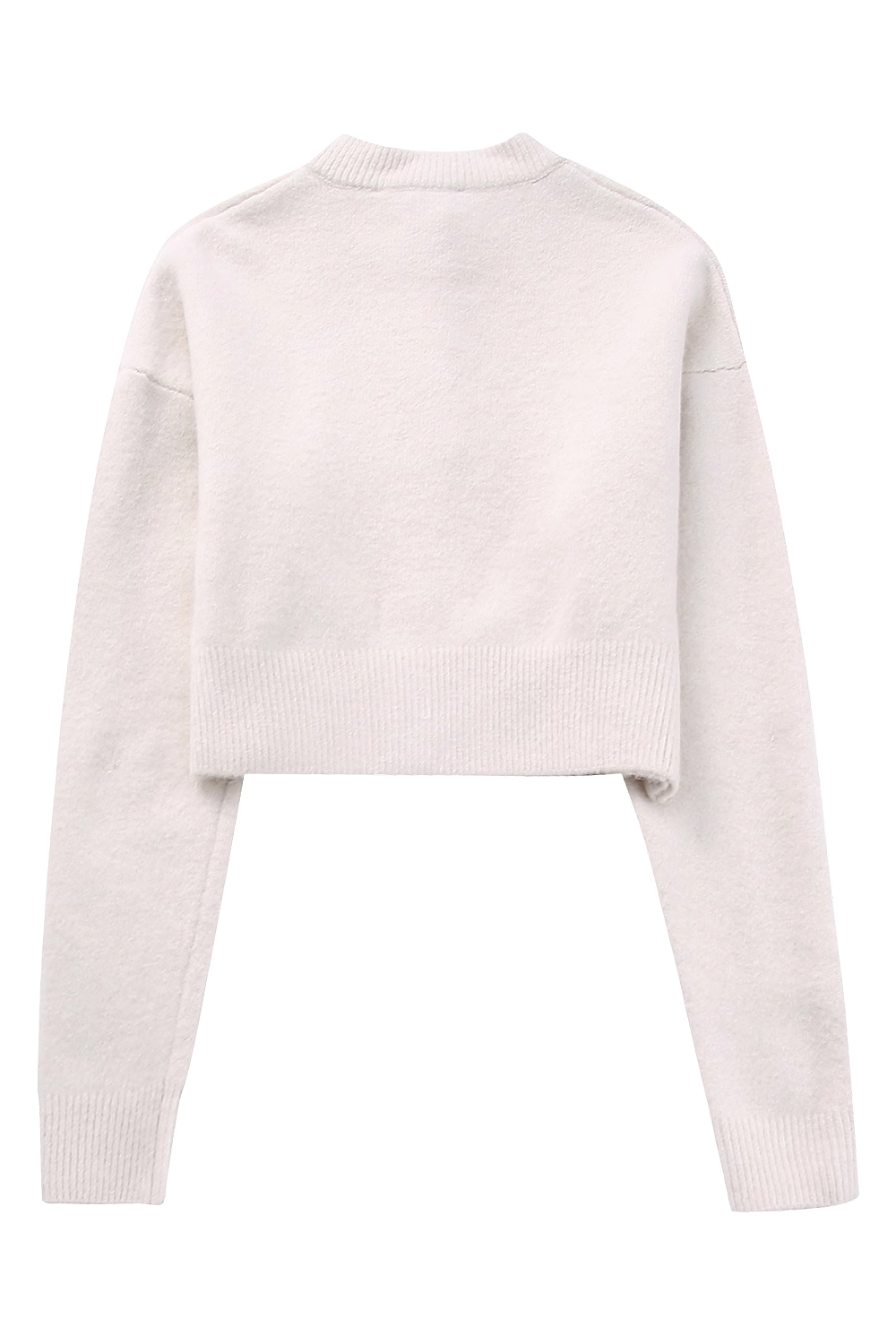 'Veronica' Round-Neck Button Knitted Jacket