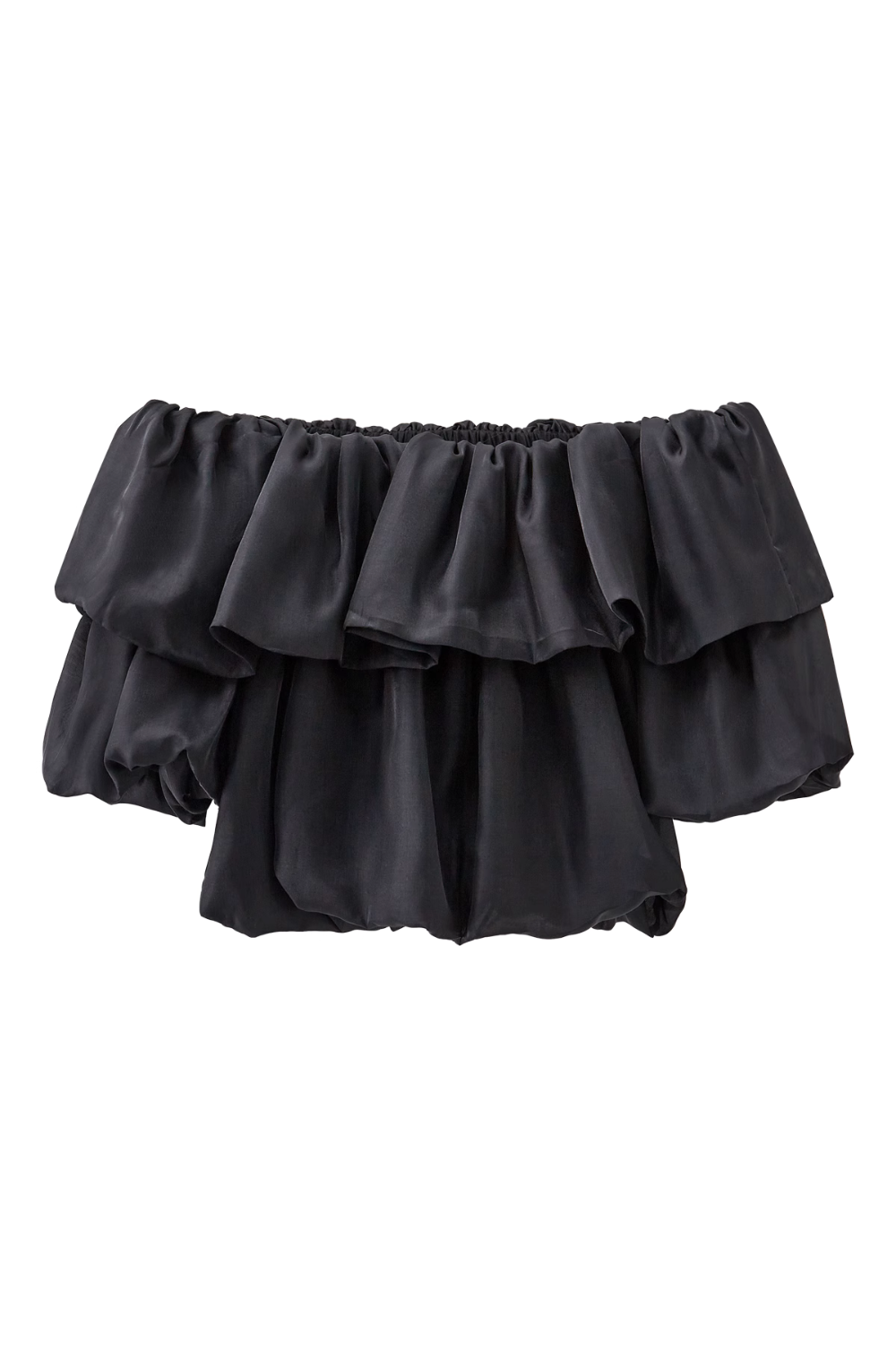 'Faye' Off-Shoulder Mesh Ruffled Top (2 Colors)