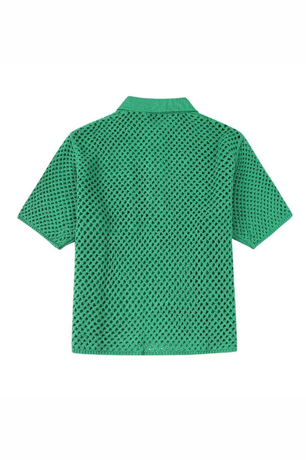 'Fiona' Crochet Polo Shirt