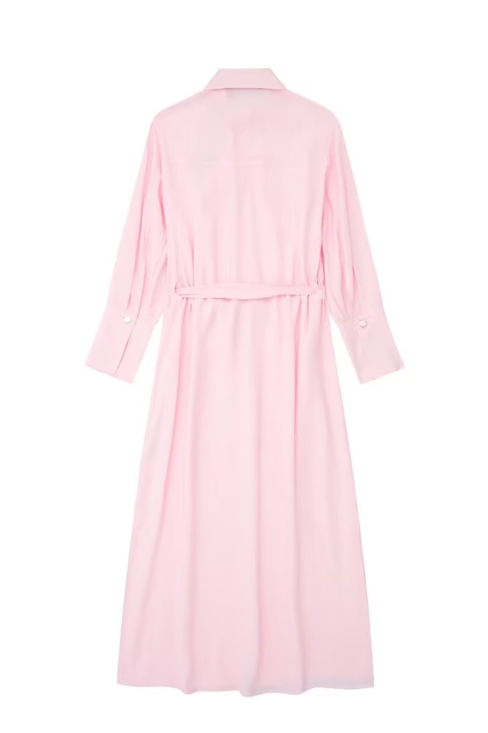 'Thalia' Collared Belted Midi Dress