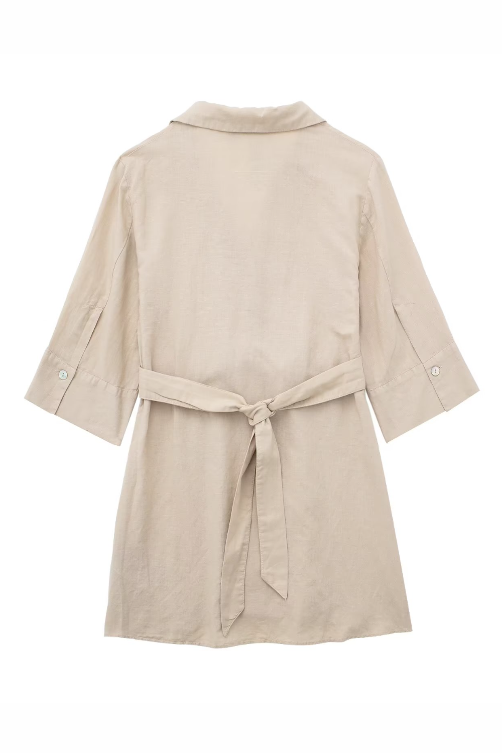 'Daisy' Collared V-Neck Belted Short Dress