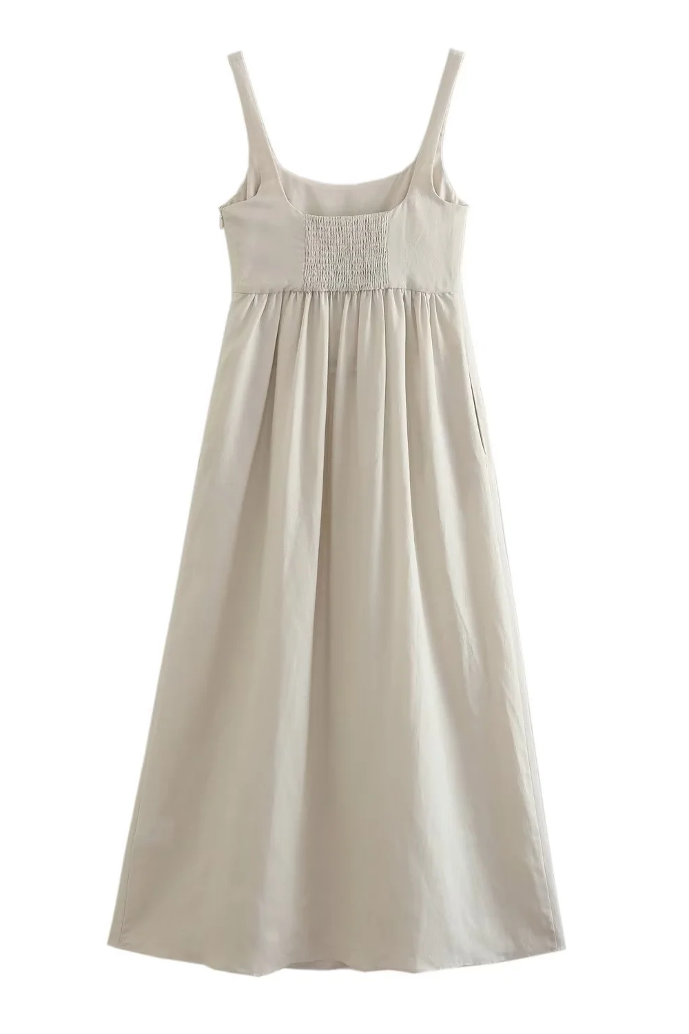 'Irene' Sleeveless High Waist Round-neck Dress