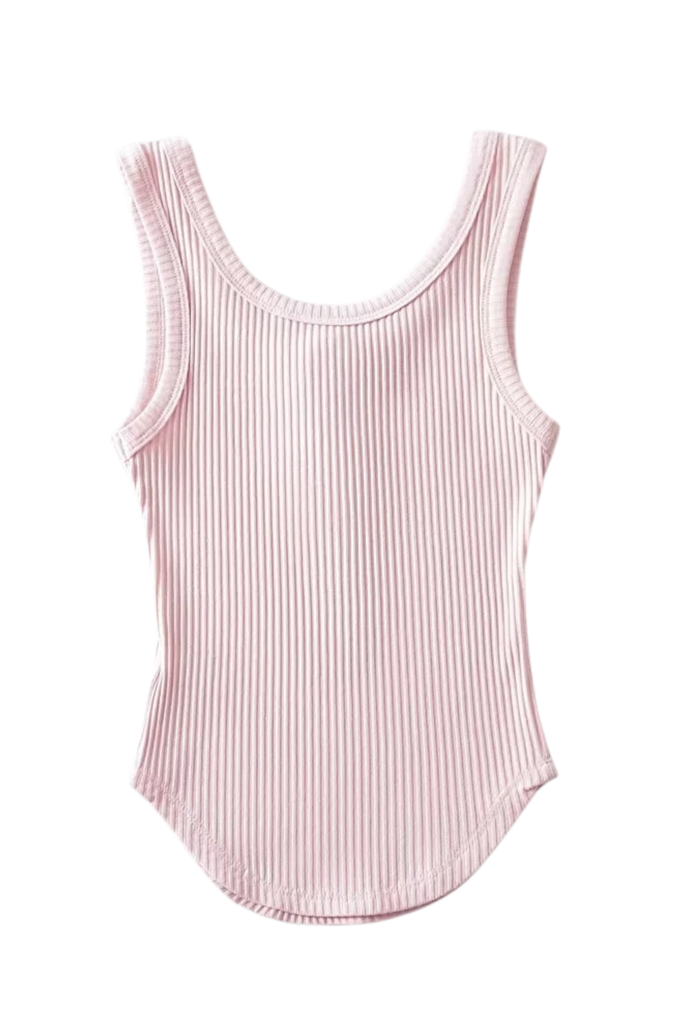 'Bowie' U-shaped Hem Knit Ribbed Top (8 Colors)