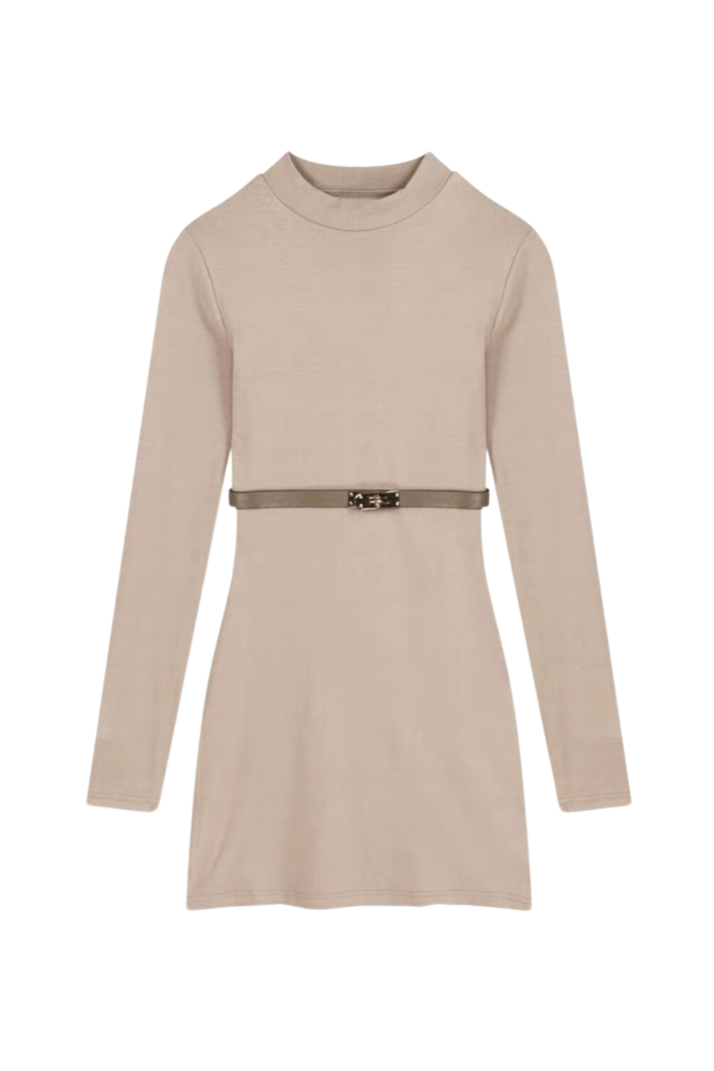 'Josie' Mockneck Long Sleeved Short Dress (2 Colors)