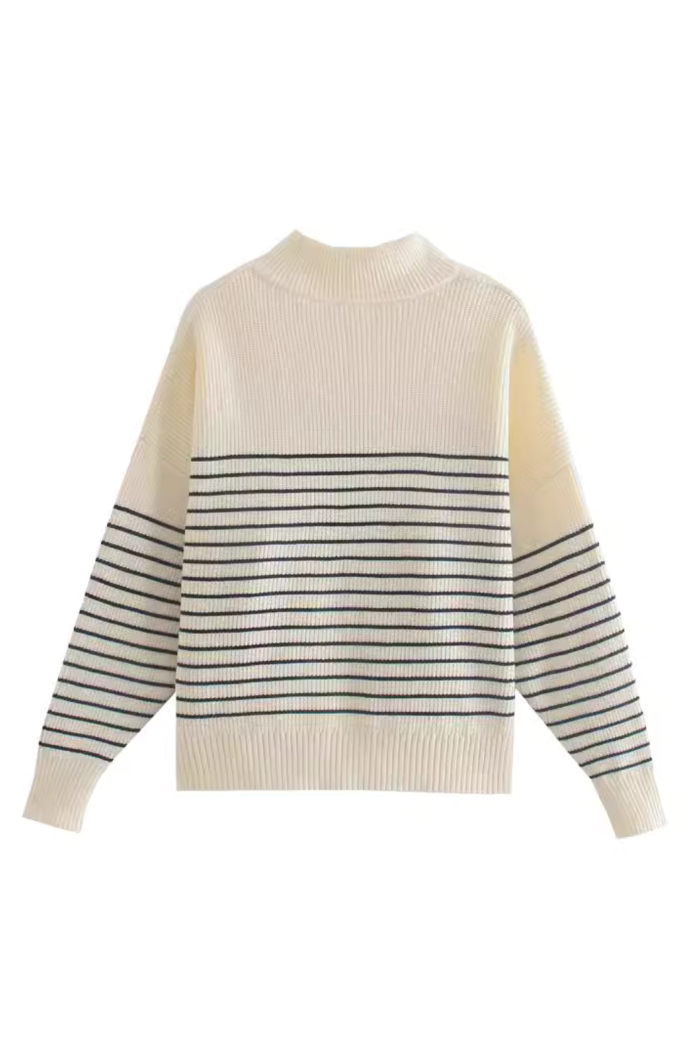 'Vera' Striped Long-Sleeved Knitted Sweater