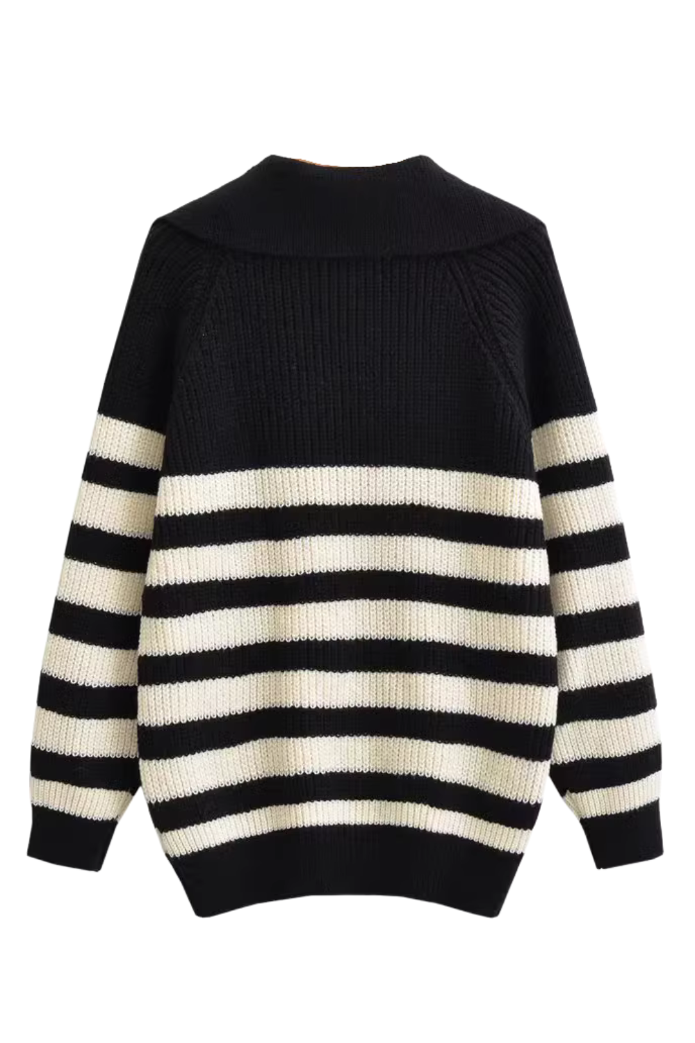 'Ivette' Half-Zip Stripe Knitted Sweater