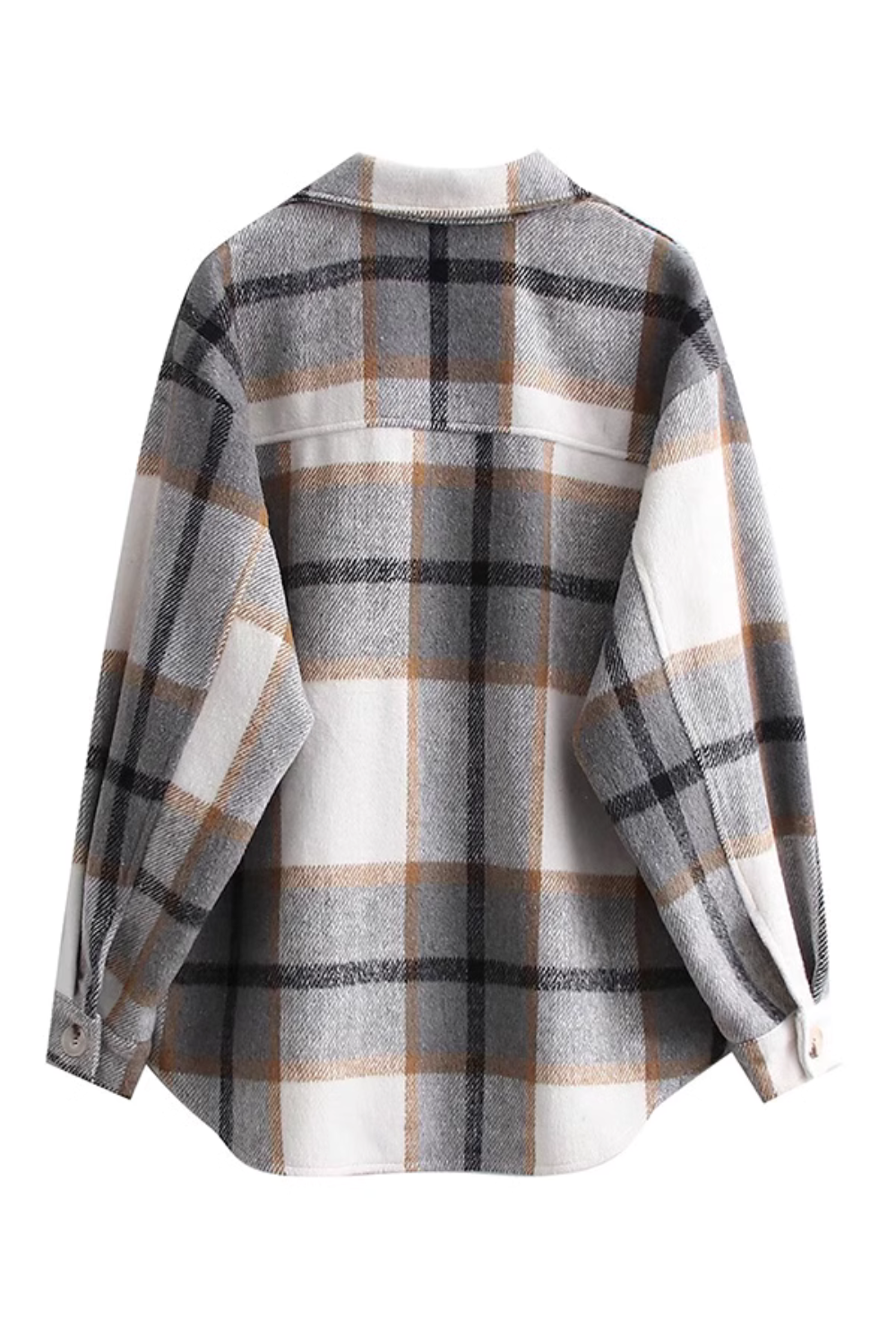 'Whittney' Collared Plaid Shirt Jacket