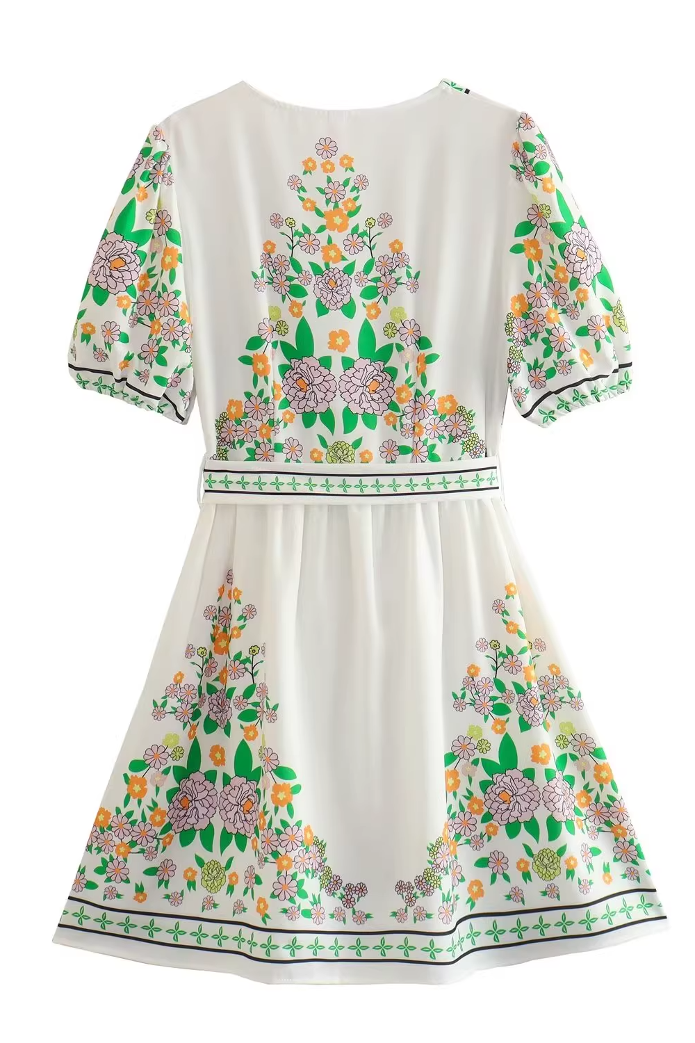 'Irish' V-Neck Floral Short Dress