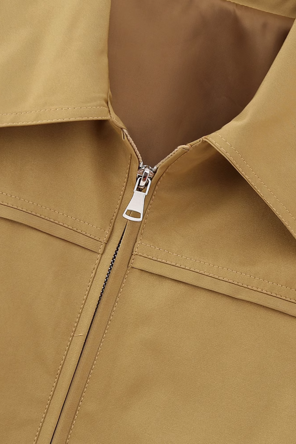 'Quincy' Collared Waxed Cotton Cropped Jacket