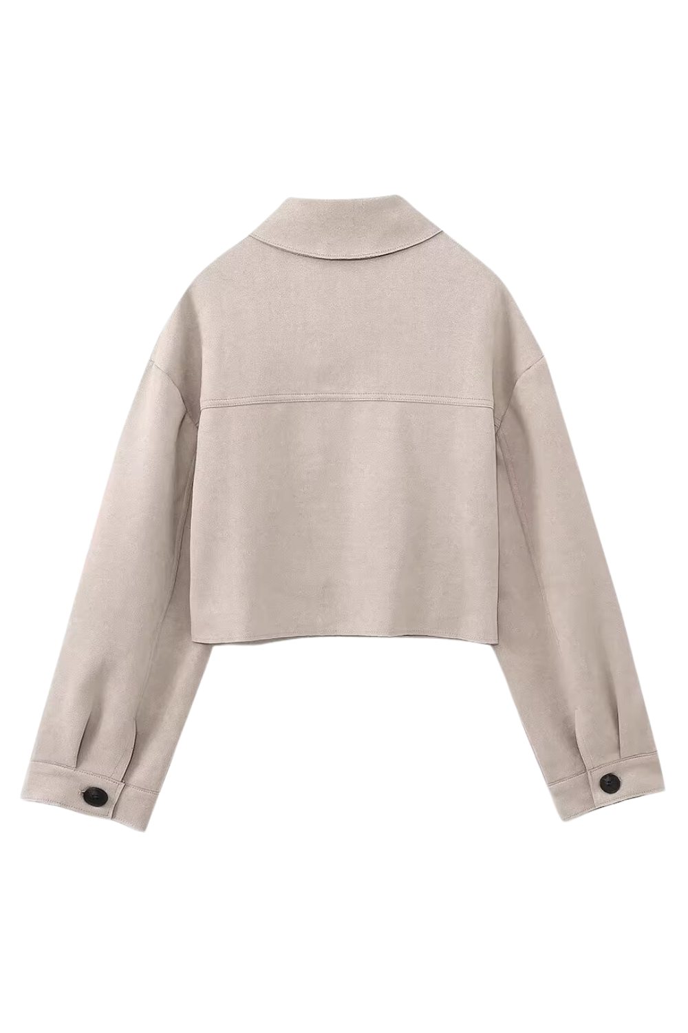 'Zola' Faux Suede Cropped Jacket