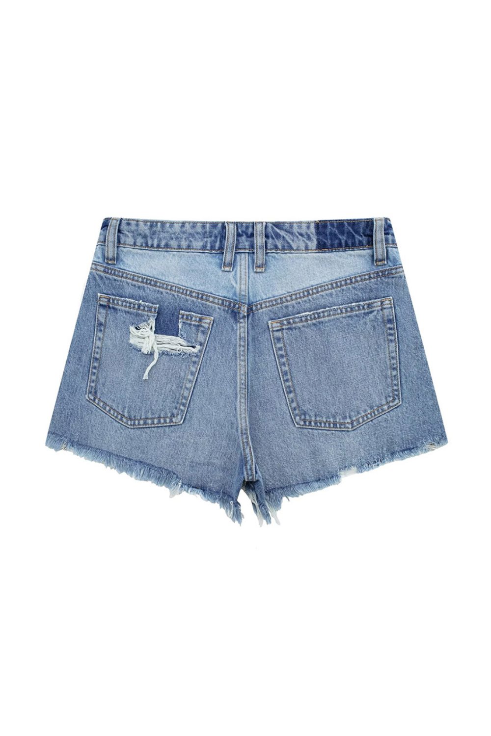 'Odelia' High Waist Ripped Shorts