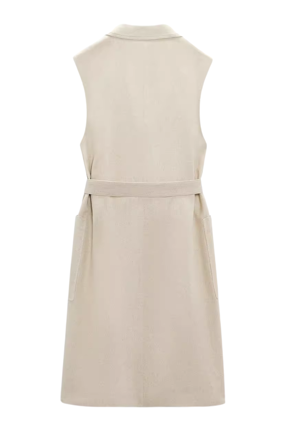 'Izel' Sleeveless V-Neck Collared Dress