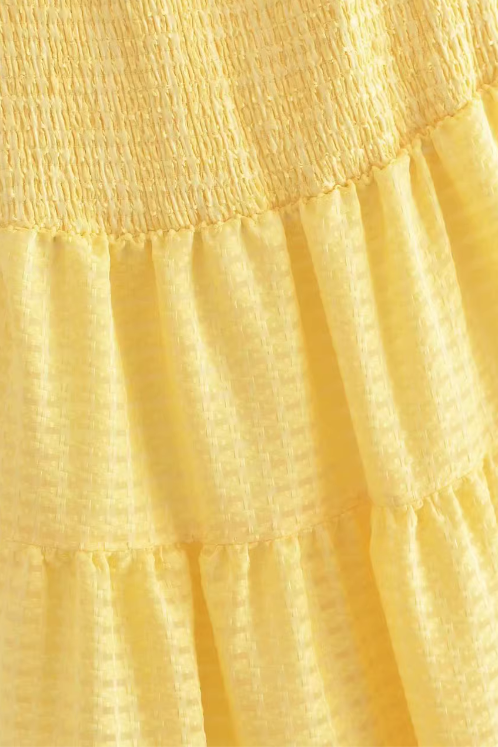 'Rosalie' Square-Neck Ruched Tiered Dress