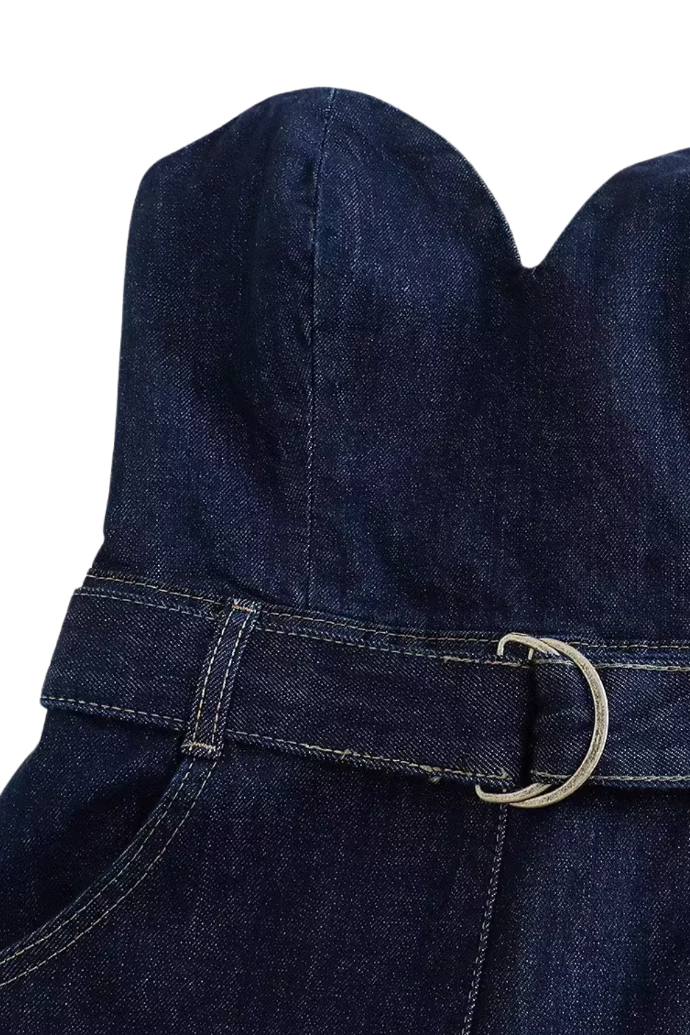 'Willow' Off-Shoulder Denim Jumpsuit