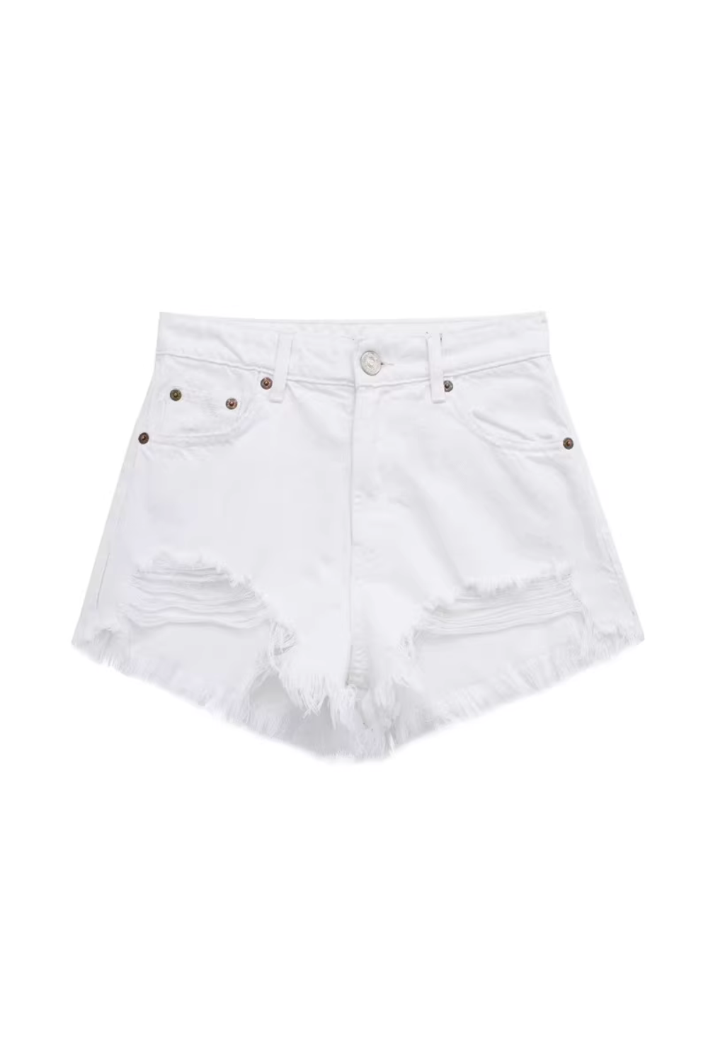 Ripped Shorts White Bermuda Jean Shorts High Waisted White Jean