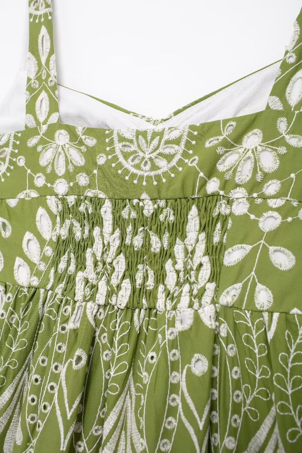 'Jessica' Hollow Out Embroidered Flute Dress