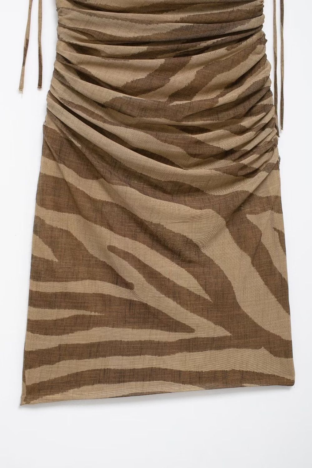 'Harriet' Simple Print Silk Mesh Dress