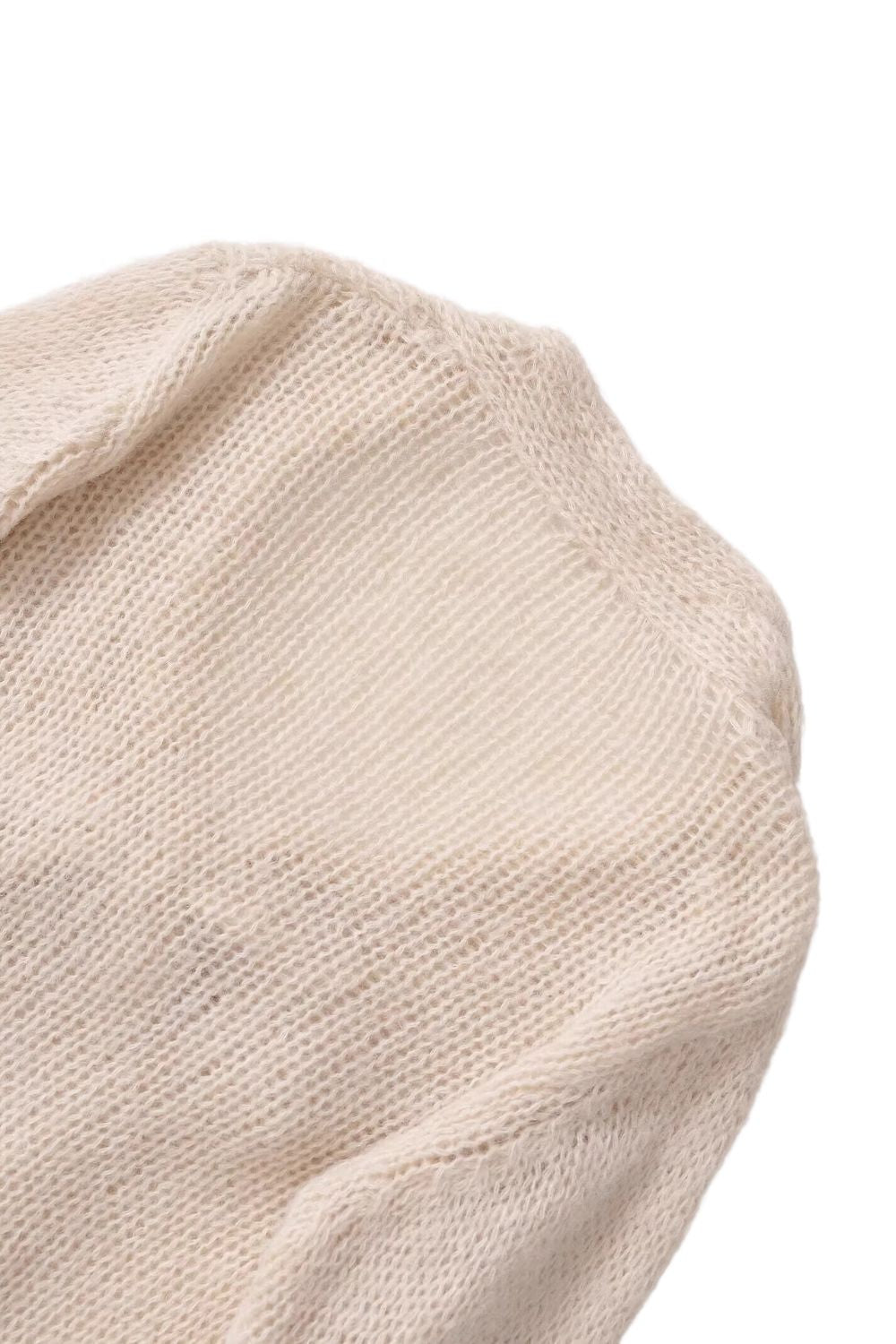 'Gillian' Long-Sleeve Layered Decor Knit Cardigan