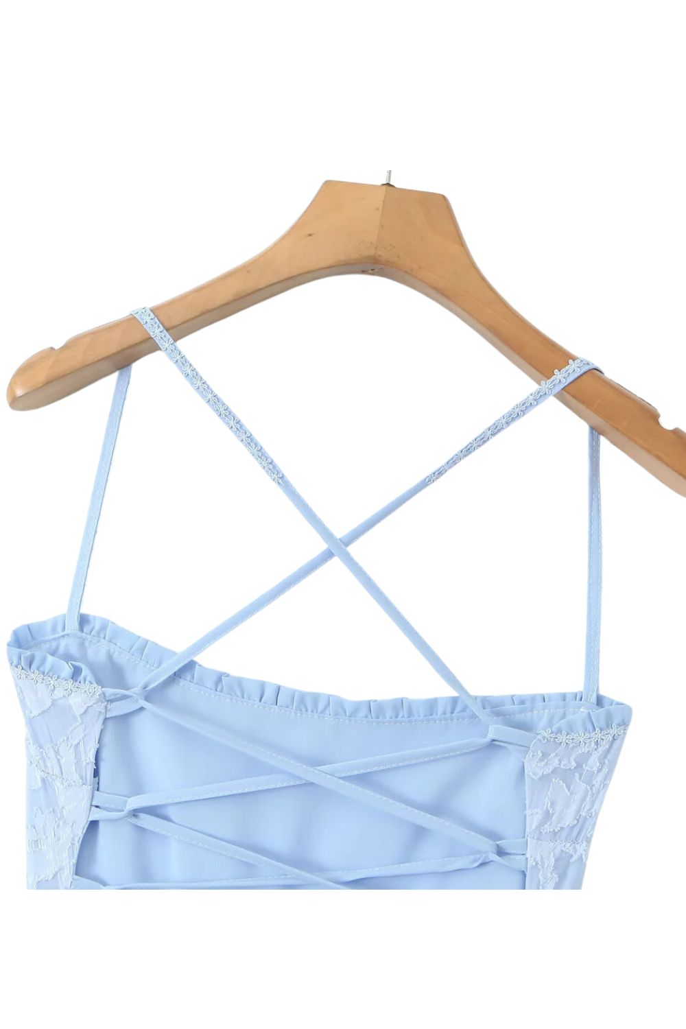 'Stella ' Blue Elegant Halter Dress with Gathered Detail