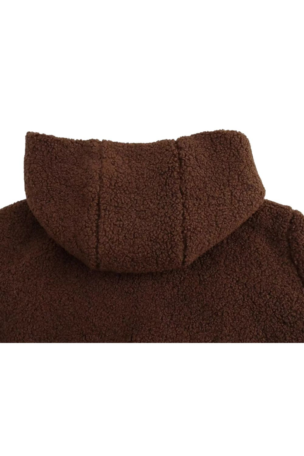 'Hannah' Classic Horn-Button Long-Sleeve Hooded Coat