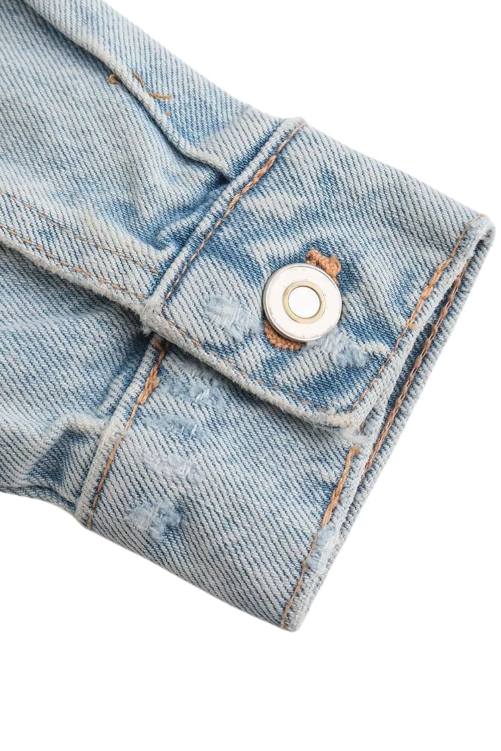 'Arianna' Asymmetrical Collar Denim Top