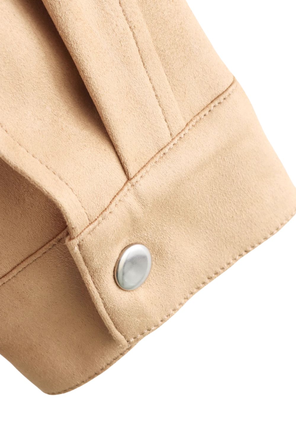 'Carolyn' Suede-Textured Patchwork Fur Jacket