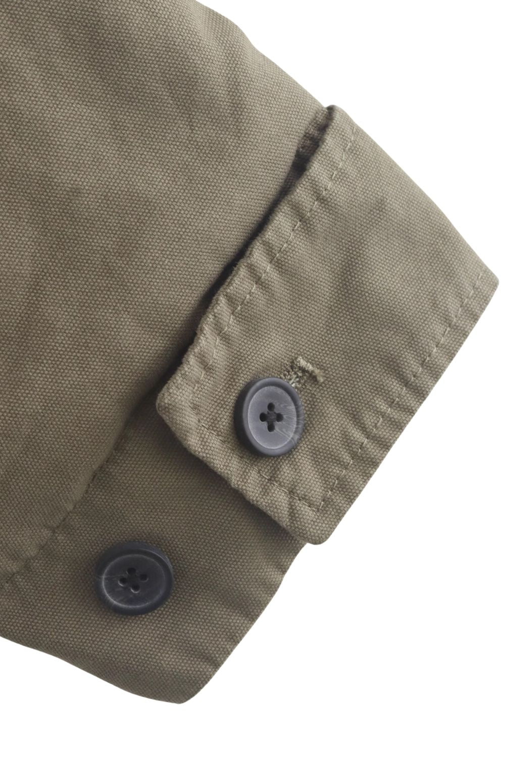 'Sue' Loose Canvas Green Jacket Top