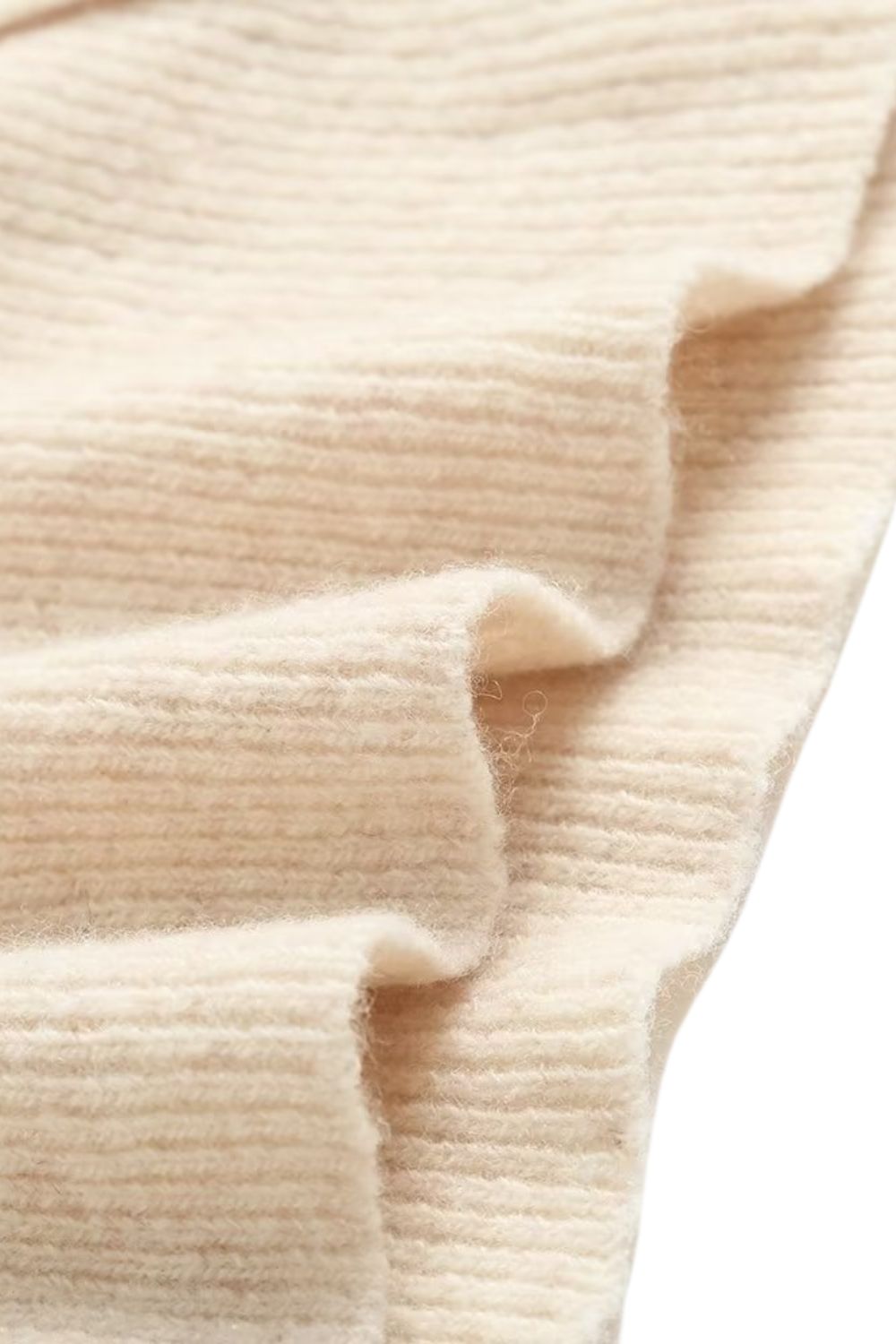 'Elena'Irregular Two-Tone Buttoned Knit Top