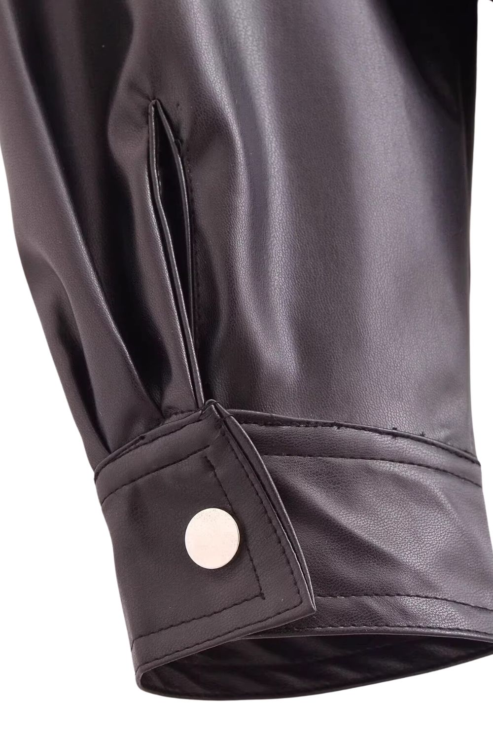 'Harper' Faux Leather Relaxed Jacket