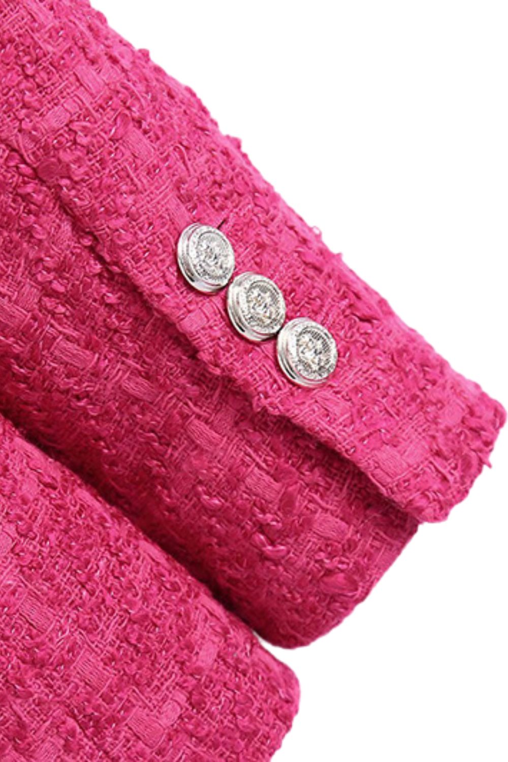 ‘London’ Textured Double-Breasted Tailored Blazer