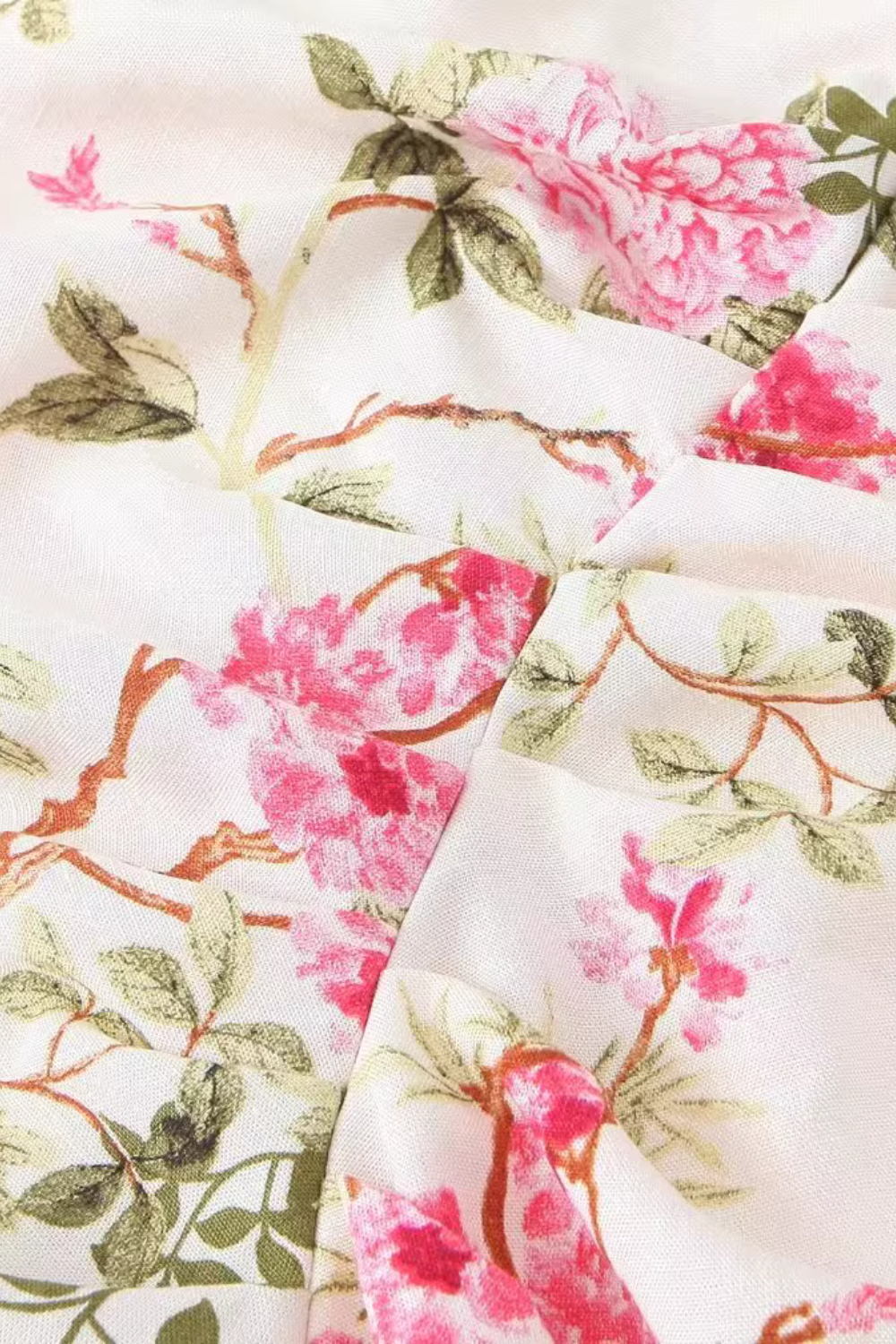 'Hillary' Floral V-Neck Front Slit Midi Dress