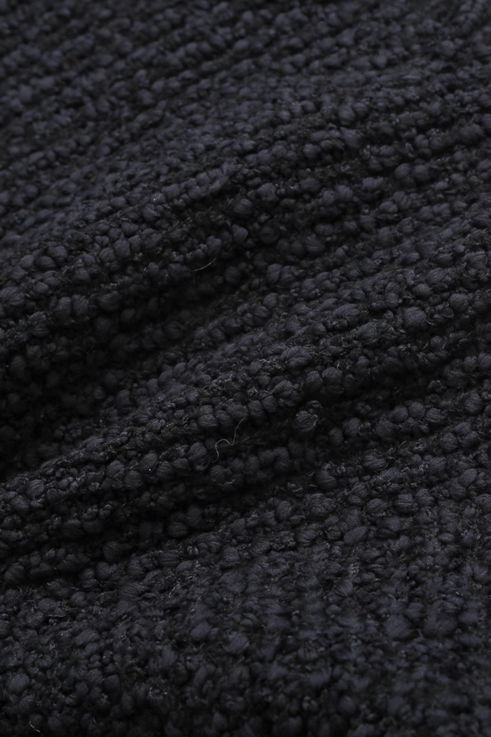 'Katherine' Boatneck Popcorn Texture Knitted Short Sweater