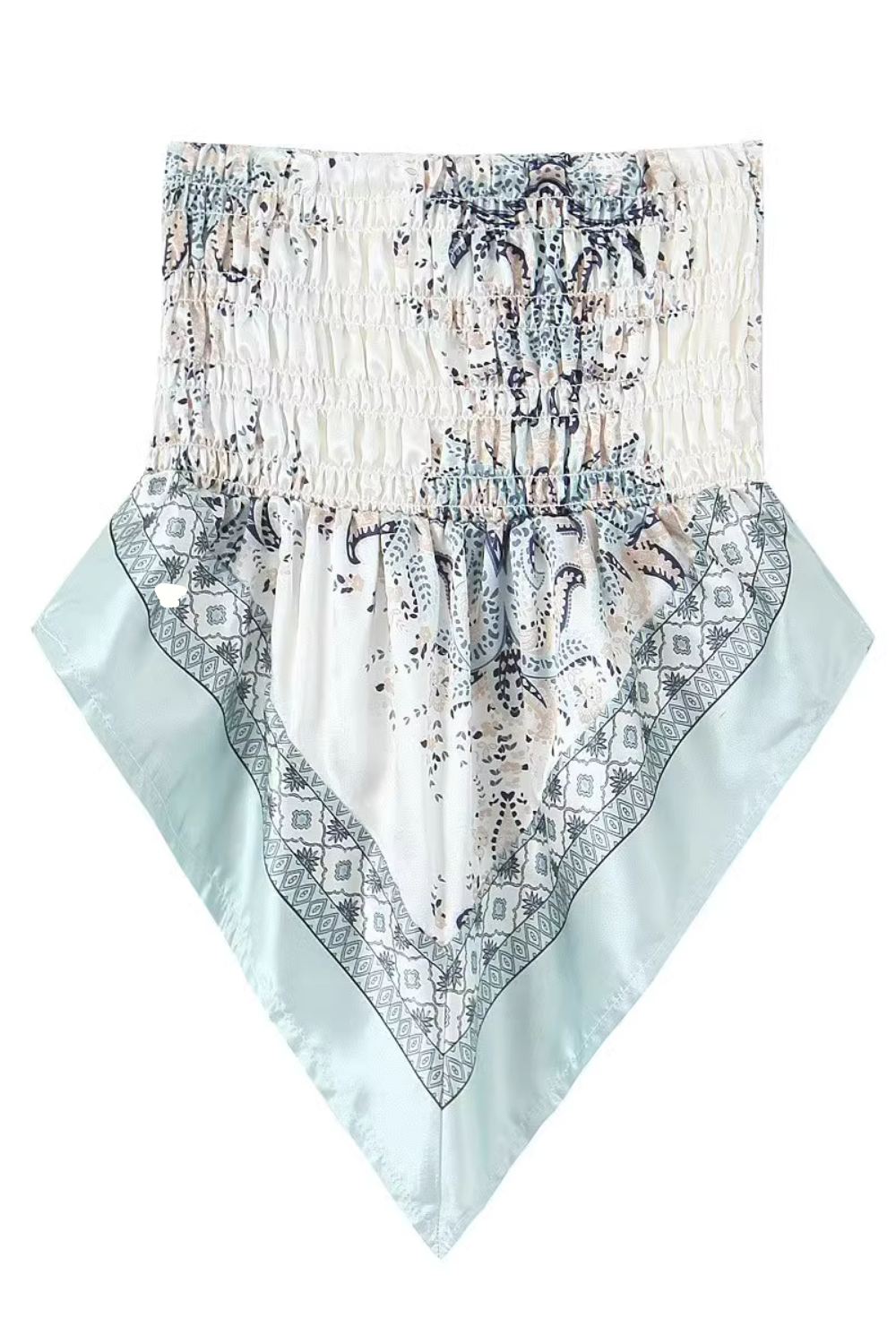 'Lorna' Floral Paisley Ruched Tube Top