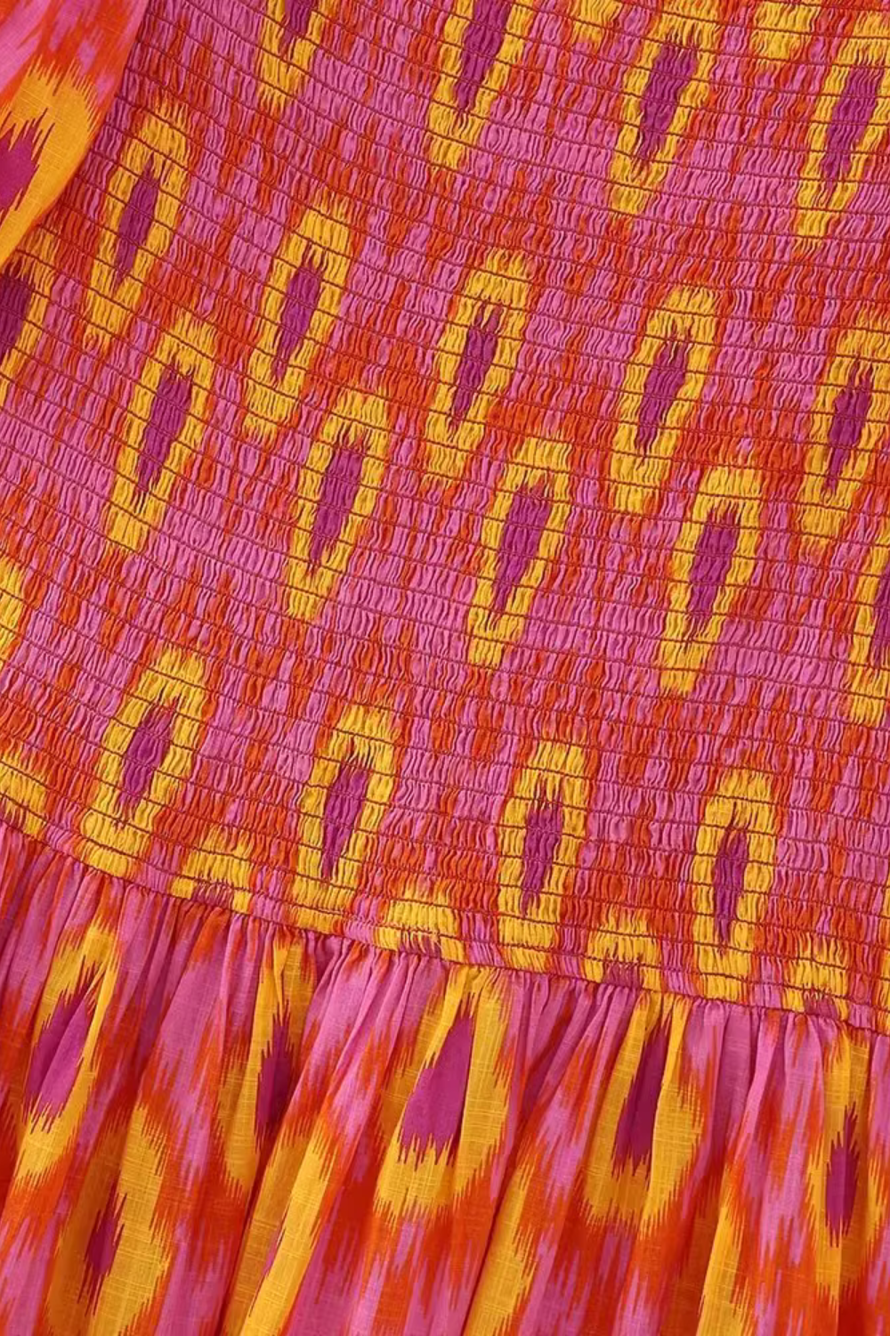 'Daisy' Smocked Printed Midi Dress