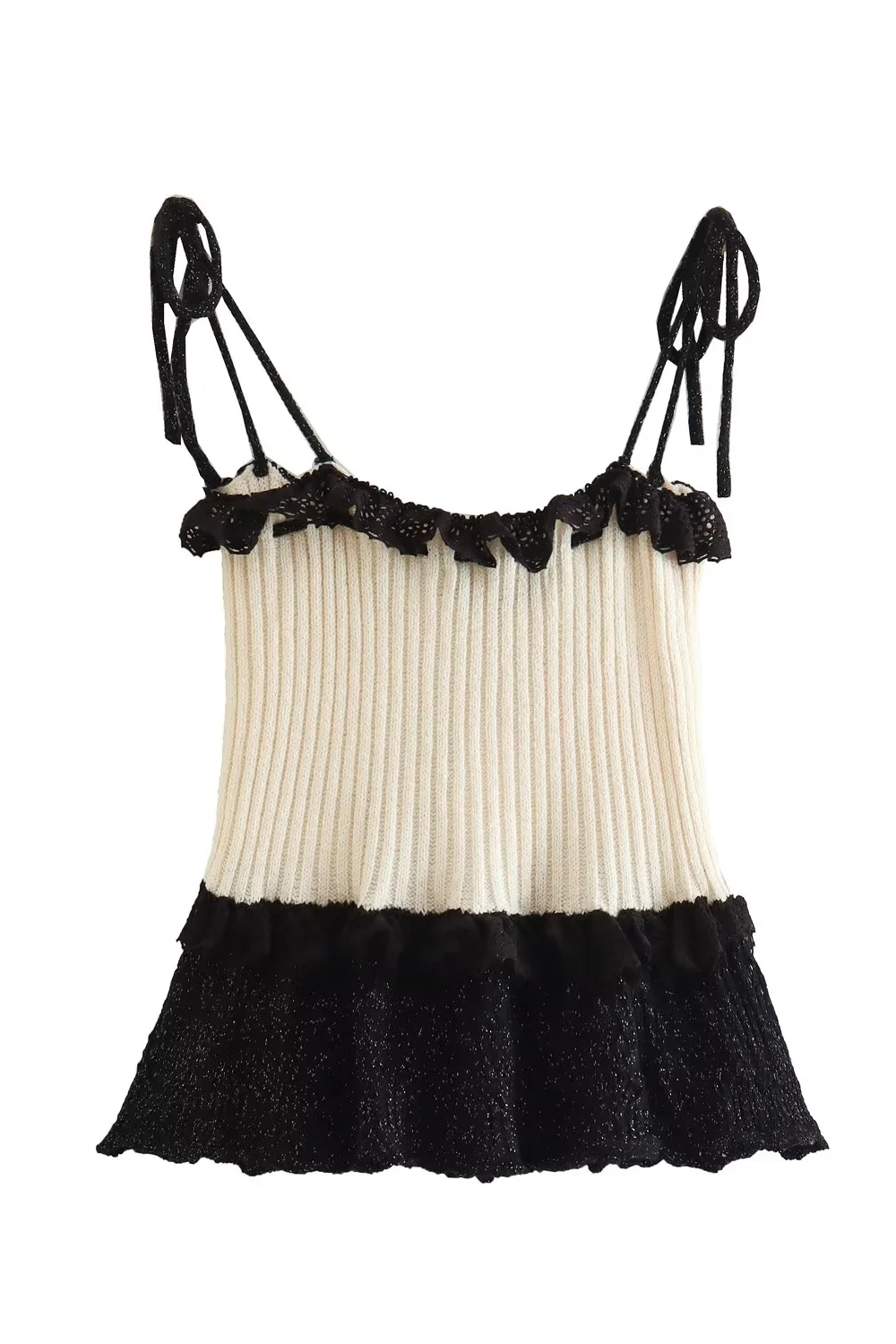 'Elaine' Sleeveless String Knitted Top